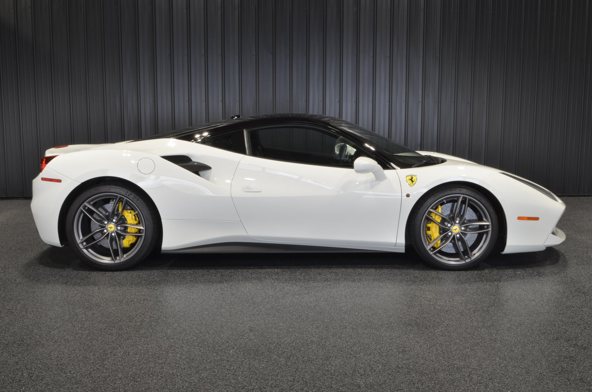 2016 Ferrari 488 GTB White side profile