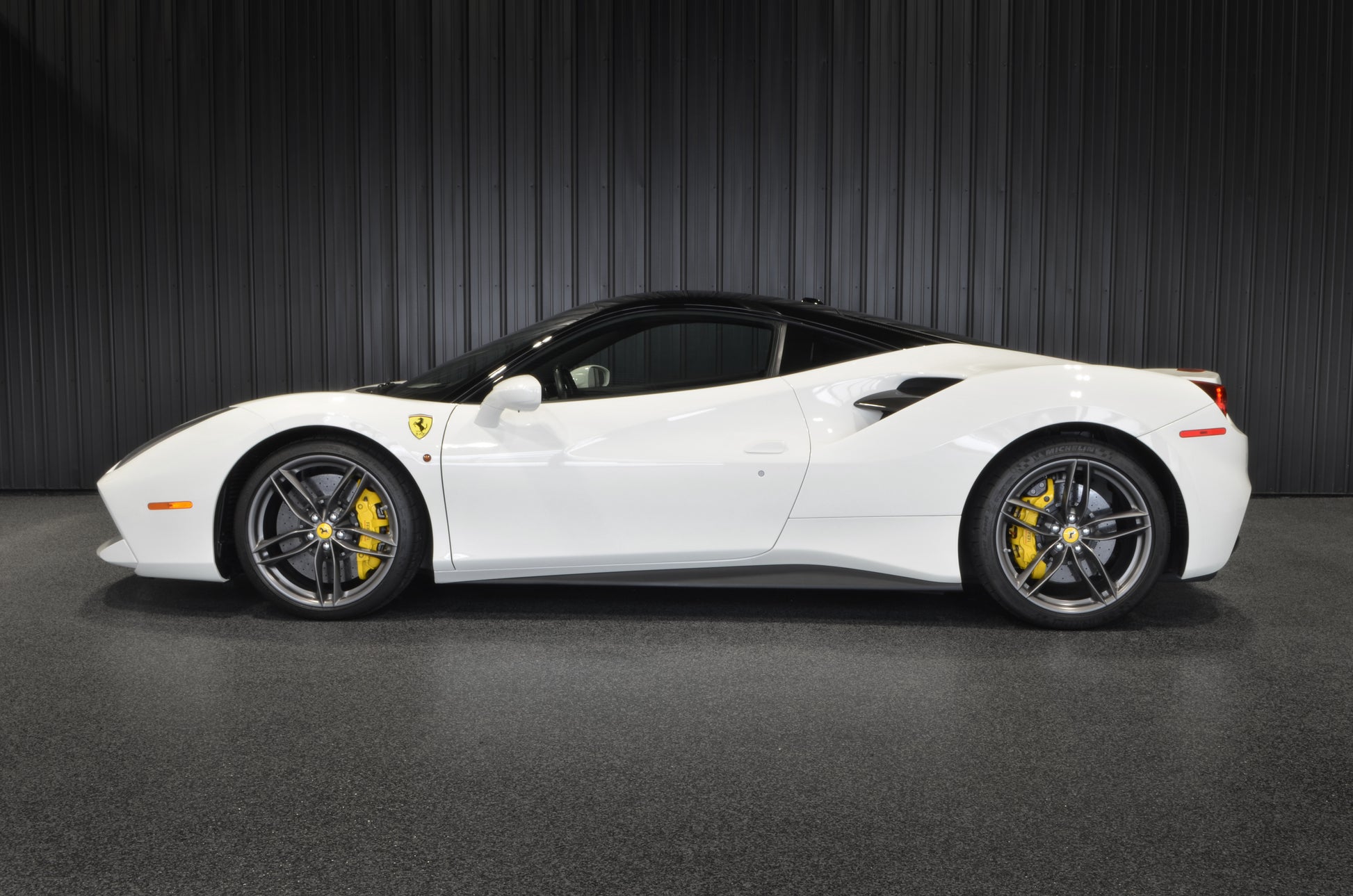 2016 Ferrari 488 GTB White Profile Driver Side