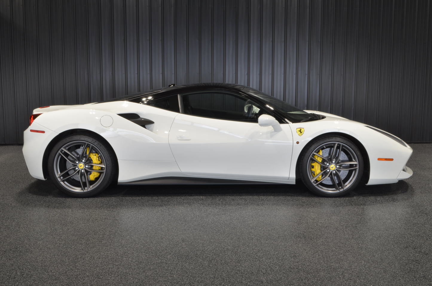 2016 Ferrari 488 GTB White side profile